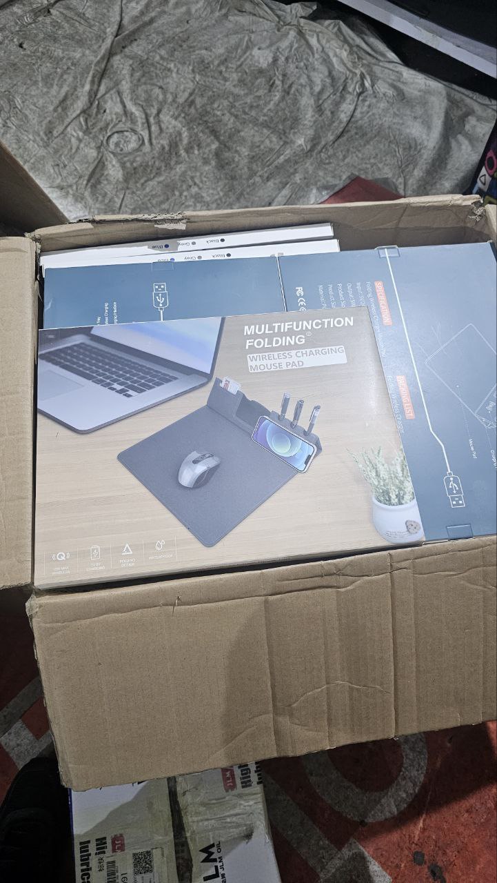 Отправили партию ковриков для мыши с беспроводной зарядкой в Новосибирск 