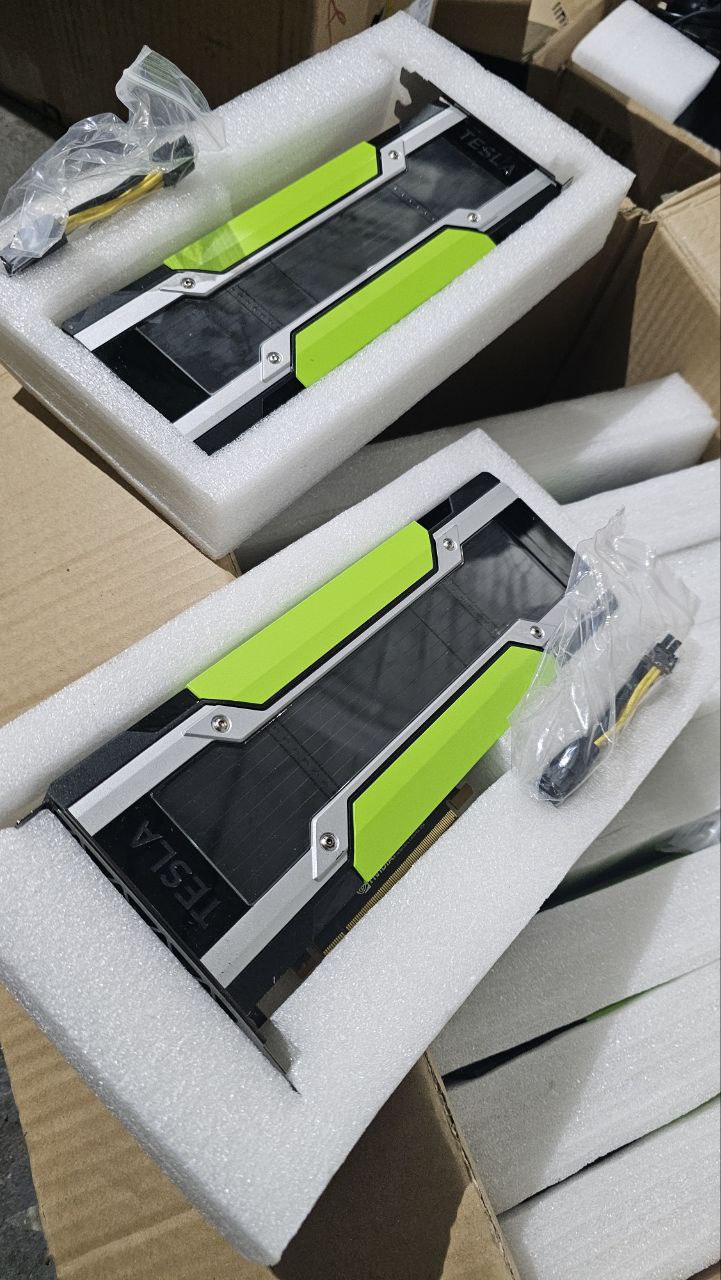 Отправили видеокарты NVIDIA Tesla в Москву
