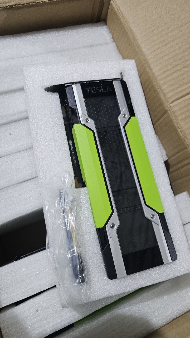 Отправили видеокарты NVIDIA Tesla в Москву